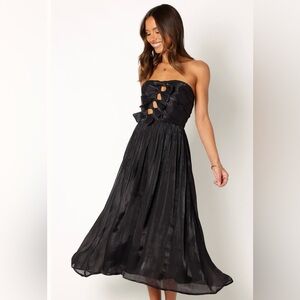 Petal & Pup Mila Strapless Midi Dress
